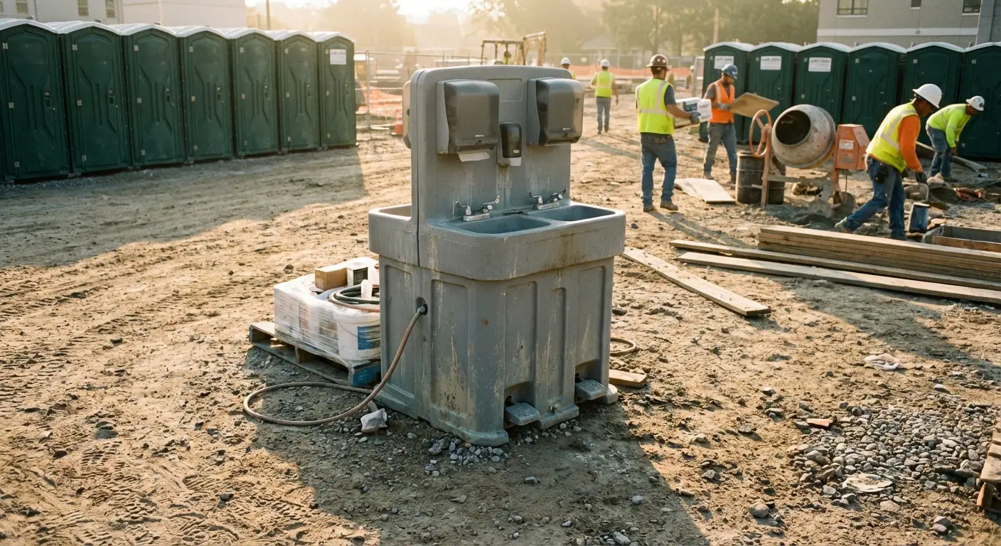 Hand wash station delivery and setup in Bakersfield, CA