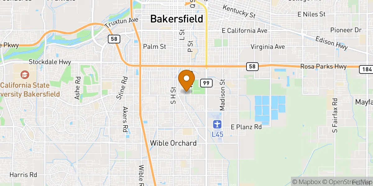  neighborhood map in Bakersfield, CA